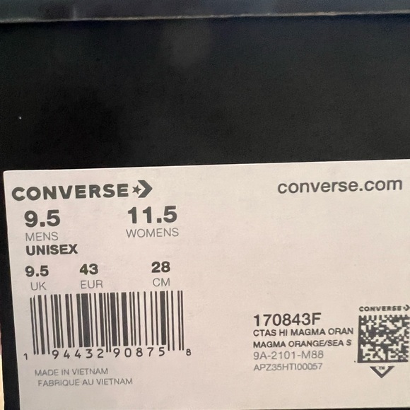 CONVERSE CTAS HI MAGMA ORANGE WOMEN - Picture 3 of 11